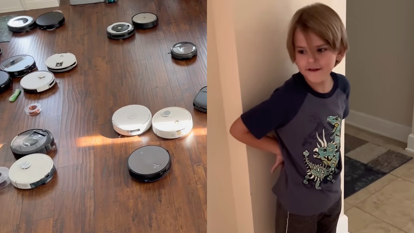Ni?o de 8 a?os obsesionado con aspiradoras robot crea un canal viral