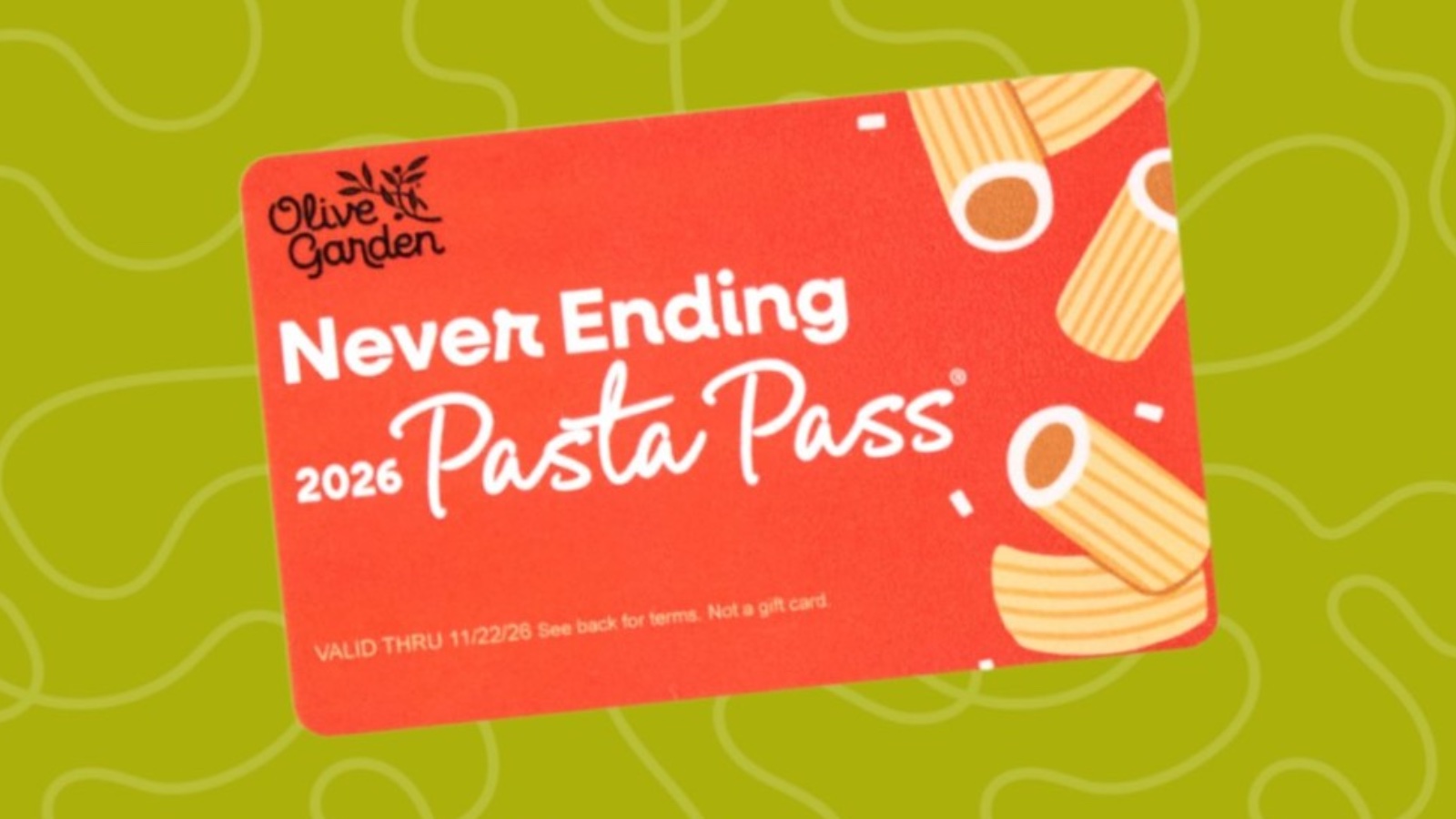 Olive Garden ofrece una última oportunidad para obtener un pase de pasta ilimitada