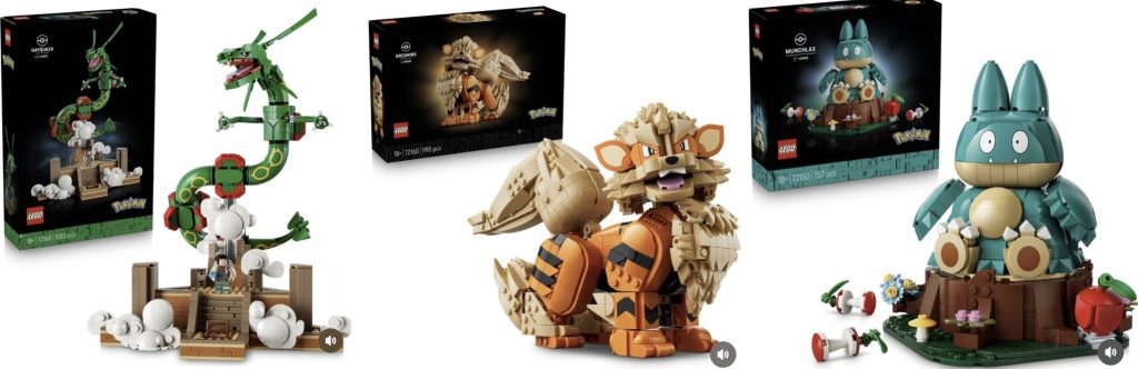 New Pokémon Lego Rayquaza, Arcanine and Munchlax sets leaked ahead of release